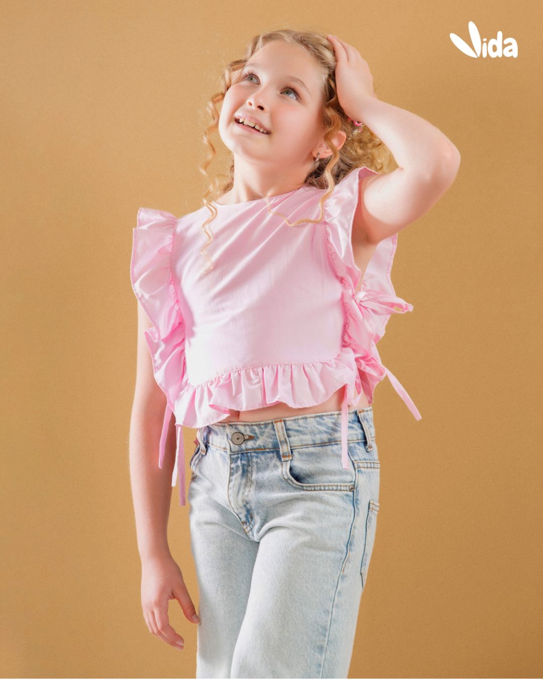 RUFFLE SLEEVE BLOUSE