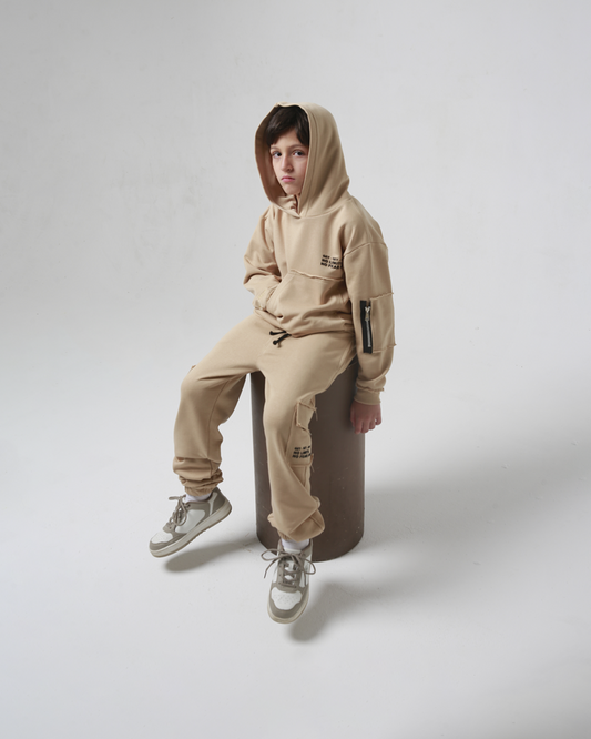 CLASSIC BEIGE HOODIE & JOGGER SET